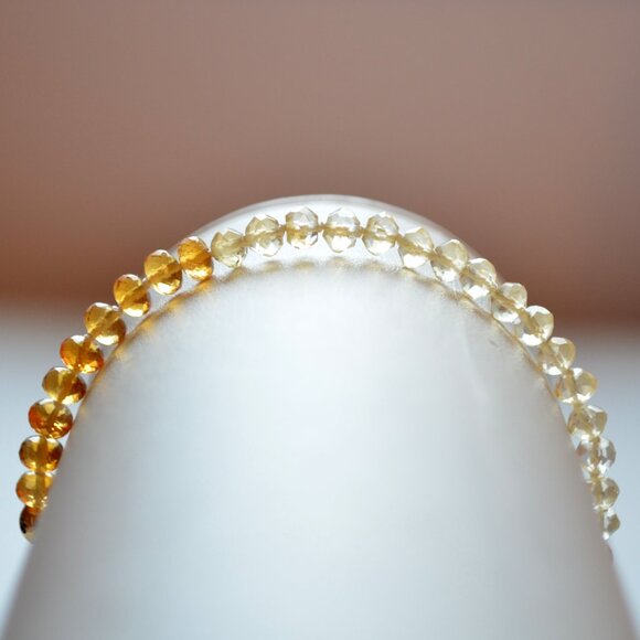 Citrine and Aquamarine Gemstone Bracelet - Picture 4 of 9